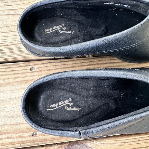 Easy Street women’s black slip on clog shoes size 10 - Picture 3 of 9